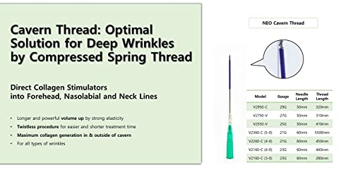 NEOGENESIS PDO Cavern Thread Lift / Face / Nect/Wrinkle / volum / colagen Up / Cavern Spring-Shape / No Cog/Blunt L-Type /