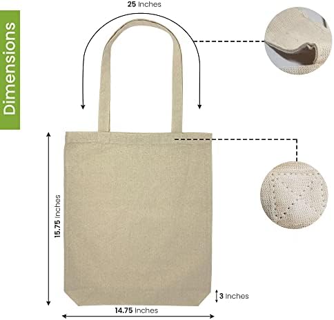 Palm Naki Botton pentru bumbac Geantă reutilizabilă, geantă de cumpărături din bumbac ușor, geantă versatilă din bumbac