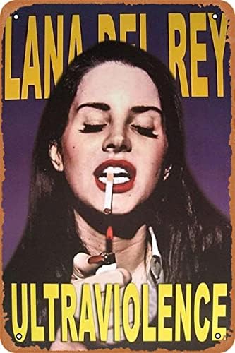 Lana del Rey Poster Vintage Tin Metal Semn, Placă de perete decor de artă, poster metal 8x12 inch