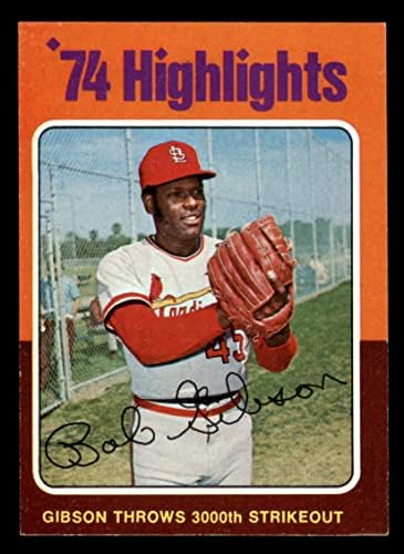 1975 Topps Baseball 3 Bob Gibson HL evidențiază Excelent de MICKEYS Cards