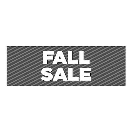 Cgsignlab | „Vânzare de cădere -Stripes Grey” Clarea ferestrei | 36 x12
