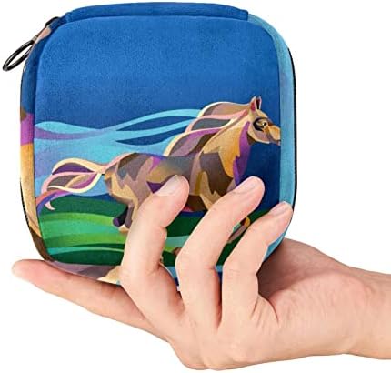 Runing Horse Poligonal Colorat Sanitar Balking Sagks de depozitare Menstrui Cupa Menstrui Pungi pentru a suporta Suport pentru