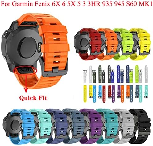 SNKB 22m 26mm curele de bandă inteligentă de ceas pentru Garmin Fenix ​​6 6x 6S 5X 5 5S 3 3HR Forerunner 935 945 Rapid Silicon
