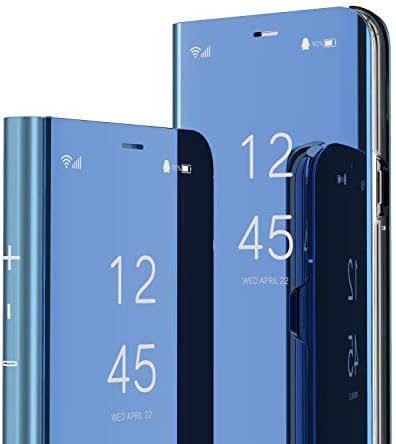 LEMAXELERS caz pentru Samsung Galaxy A24 caz Slim Mirror Design Clear View Flip Bookstyle Ultra Slim protecter Shell cu Kickstand