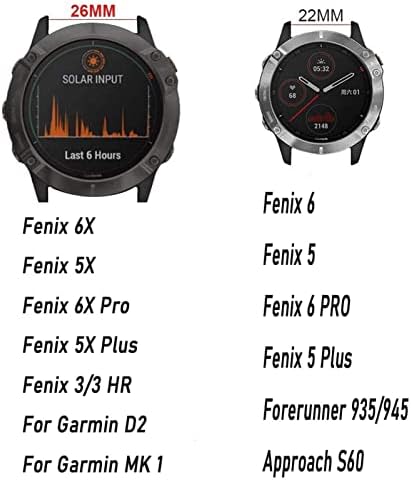 Vevel New Smart Smart Watch Band curele pentru Garmin Fenix ​​7 7x 6 6S 6X 5X 5 5S 3 3HR Forerunner 935 945 S60 Brățară de