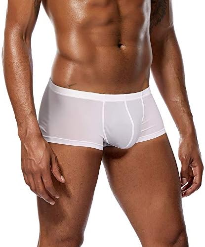 Boxeri de bumbac pentru bărbați bărbați subpantari pantaloni scurți de lenjerie de corp ultra subțire culoare solidă lenjerie