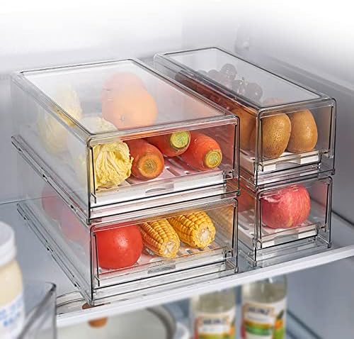 SDZXC stivuibile frigider organizare sertare alimente depozitare Conrainer frigider Organizator BinsFruit brânză legume cămară