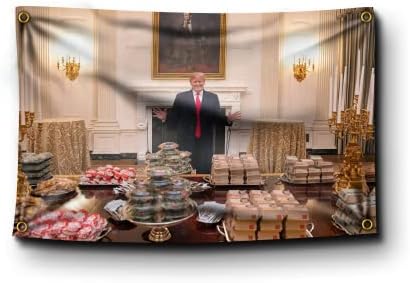 Banger - Donald J Trump Stand în fața Big Macs McDonald's și Wendy's Prezidențial Sărbătoarea deschisă Mâini amuzante Wall