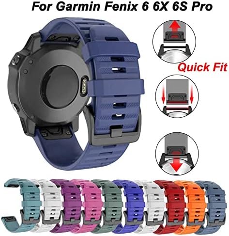 MGTCAR NOU 20 22 26mm Silicon Sport Sport Silicon Watchband curea pentru Garmin Fenix ​​5X 6X Pro 5 6 5s Plus 6s 3 3HR Watch