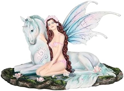 Armură de gheață 13.5 W Zairy with Unicorn Statuie Fantasy Decoration Figurină