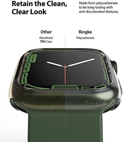 Ringke Slim [Material Anti-îngălbenire / pachet 2] Compatibil cu Apple Watch Series 8, 7 Carcasă de 41 mm pentru Husă transparentă