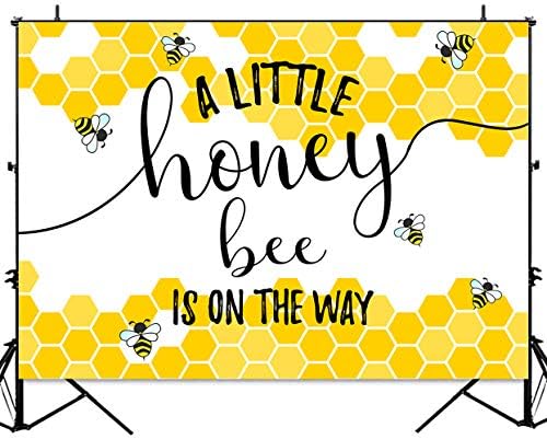Sensfun fundal de albine pentru Baby Shower Boy Girl Honeycomb Bumblebee gen dezvăluie fundaluri foto 7x5ft un dulce mic miere
