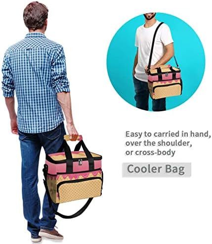 GOODOLD Strawberry Wafer model prânz sac pentru femei bărbați 15l izolat prânz cutie mare Leakproof Cooler sac cu curea de