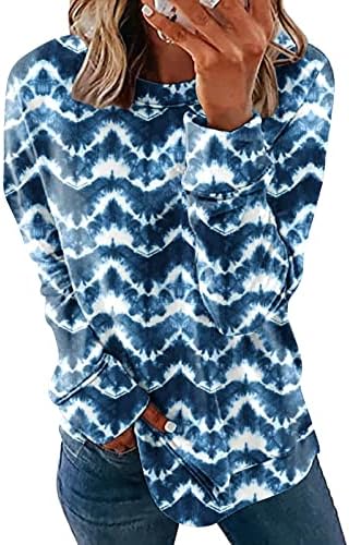 Femei Casual echipaj pentru gât Paneric tipărit model cu mânecă lungă Tricou Bluză casual Casual Respirabil de primăvară subțire