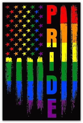 LGBT Gay Pride Flag Stickers USA - 2 pachet de autocolante de 3 - vinil impermeabil pentru mașină, telefon, sticlă de apă,