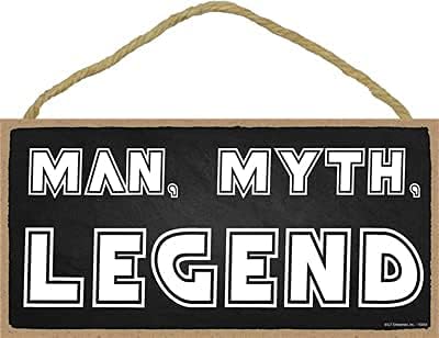 Popfizzy Man Myth Legend Sign, mancave Decor, semn pentru bărbați, semn de peșteră amuzant, semn de bar de casă, cadou pentru