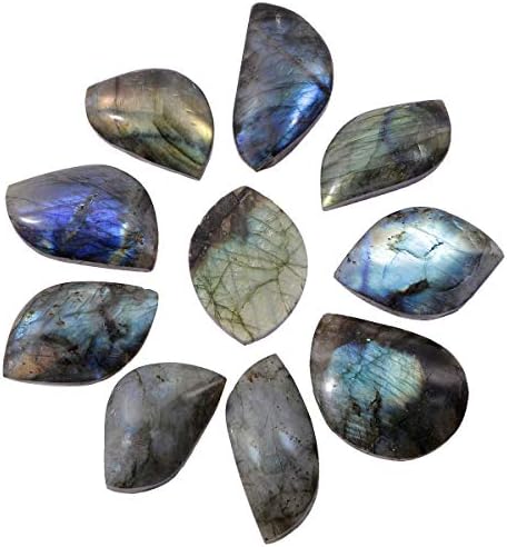Mookaidedecor set de 5 cristale vindecătoare Labradorite îngrijorări Palm Stones Reiki Piatră pentru Chakra Echilibrarea Meditației