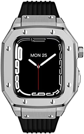 Dyizu for Apple Watch Band Series 44mm Men Alloy Watch Carcasă 45mm 42mm 42mm Metal Frame Modificare Kit Accesorii pentru Iwatch