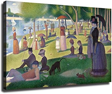 Poster Georges Seurat -Duminică după -amiază pe insula La Grande Jatte Poster Canvas Afise de artă de perete pictură pentru
