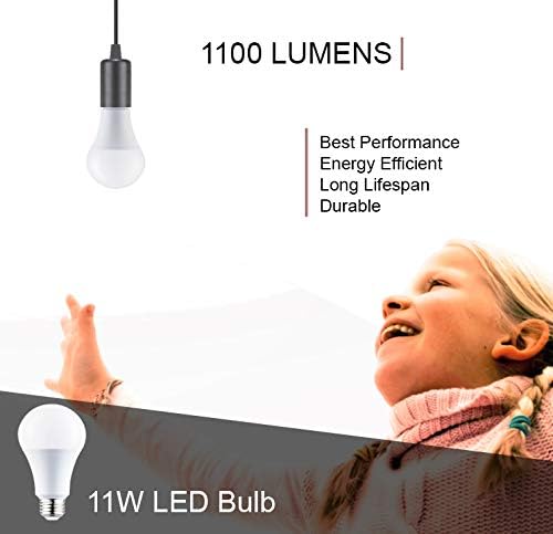 Iluminare LABORATE Becuri LED A19-bază E26, 75W, 1100 lumeni, iluminare albă rece 4000K-reglabilă , economie de energie în
