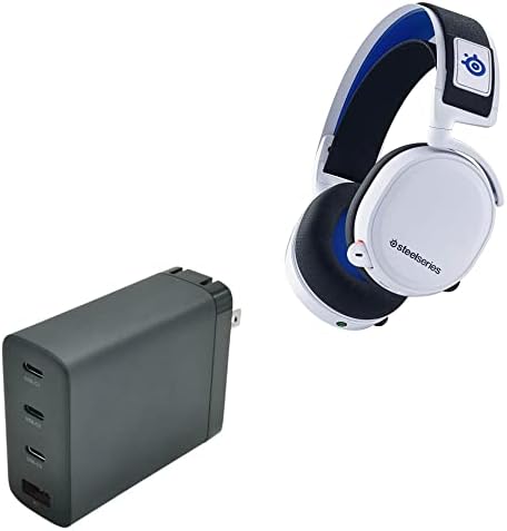 Încărcător de boxwave compatibil cu Steelseries Artcis 7p+ Wireless - PD Gancharge Wall Charger, 100w PD GAN Type -C și Tip -A Wall Charger - Jet Black