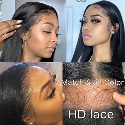 Peruci scurte de păr uman ondulat Brazilian Deep Wave 13X4 HD Perucă frontală de păr uman Perucă pre smulsă pentru Femei negre