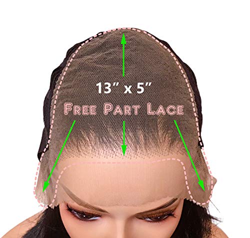Joe Green 13x5 parte gratuită HD dantelă Peruca frontală Păr Sintetic pre-smuls