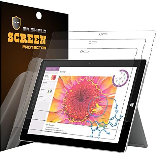 Mr.Shield Proiectat pentru Microsoft Surface Pro 3 12 inch Premium Clear Screen Protector [3-Pack] cu înlocuire pe viață