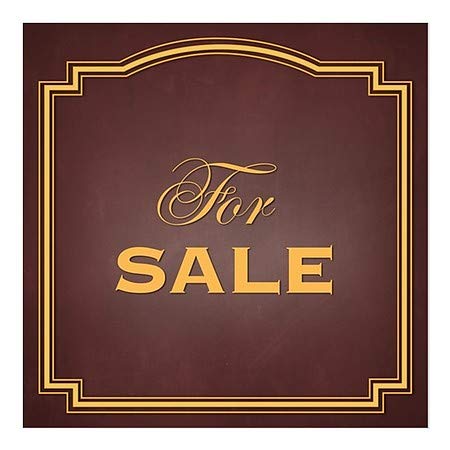 Cgsignlab | „De vânzare -Vânzare Brown” Clarea ferestrei | 8 x8