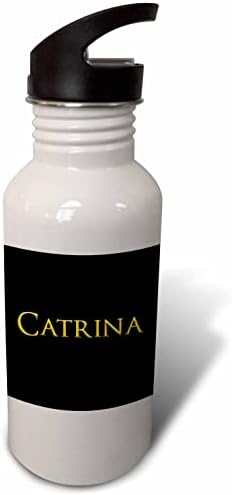 3Drose Catrina Classy Girl Name în SUA. Galben pe negru ... - sticle de apă