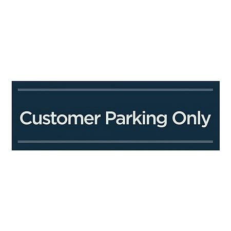 Cgsignlab | „Doar parcare pentru clienți -Basic Navy” Cling | 36 x12
