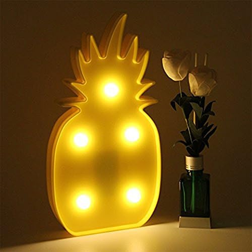 Youngine Decorative LED ananas lumina tropicale birou lampa Marquee semn lumina baterie operate perete Decor copii Cameră noapte