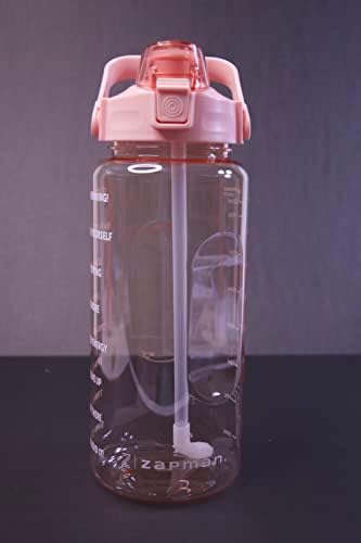 Zapman. Sticlă de apă motivațională 2ltr/64 oz/jumătate de galon BPA pentru interior/exterior/sală/sport