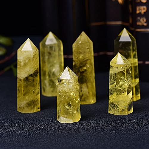 SUWEILE JJST 1 buc naturale Citrin cristal punct vindecare obelisc Galben cuarț bagheta frumos Ornament pentru Home Decor Reiki