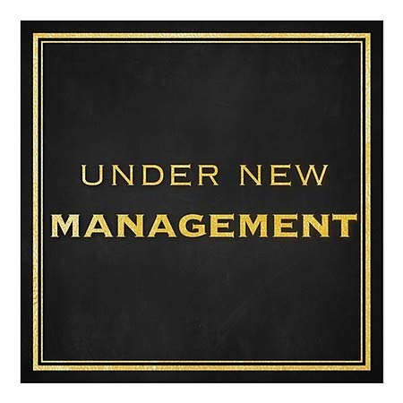 Cgsignlab | „Sub New Management -Goldclasic Gold” Cling | 5 x5