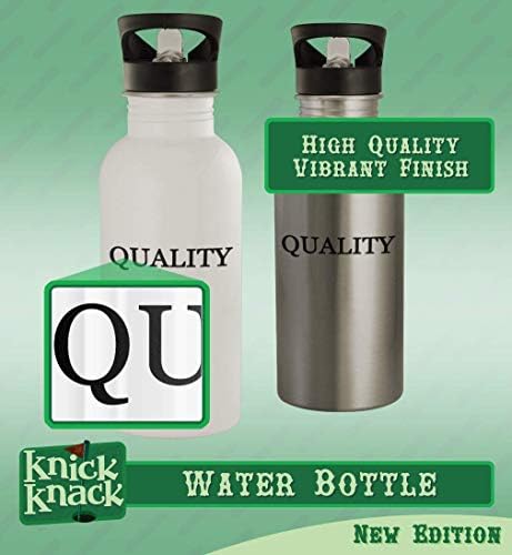 Cadouri Knick Knack Deckle - Sticlă de apă din oțel inoxidabil 20oz, argintiu