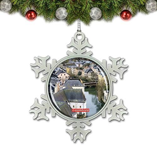 Umsufa Luxemburg Old Town Ornament de Crăciun Decorare copac Crystal Metal Souvenir Cadou