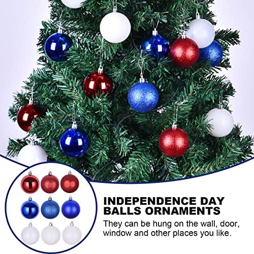 Ornamente cu minge de independență 24CT, 2,36 decorațiuni de brad de Crăciun, de 2,36, mingea agățată perfectă pentru 4 iulie,