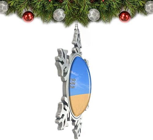Umsufa France Dune of Pilat la Teste-de-Buch Ornament de Crăciun Decorare copac Crystal Metal Souvenir Cadou