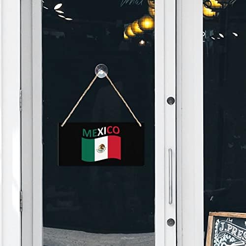 Steagul Mexicului din Mexic Semn de lemn personalizat din lemn Artă de perete cu frânghii pentru decor de birou de acasă 25